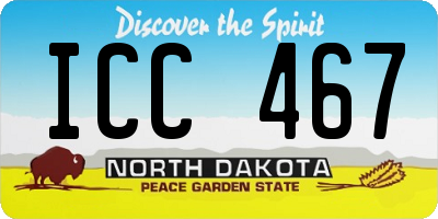 ND license plate ICC467