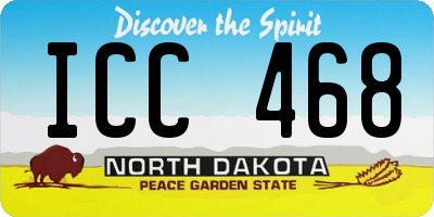 ND license plate ICC468