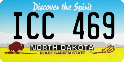ND license plate ICC469