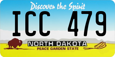 ND license plate ICC479