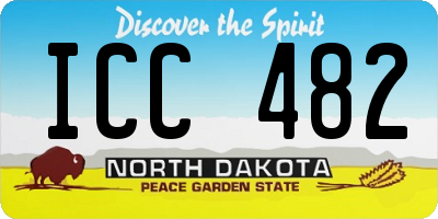ND license plate ICC482