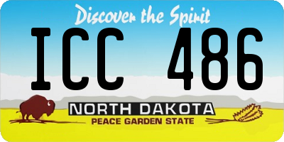 ND license plate ICC486