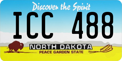 ND license plate ICC488