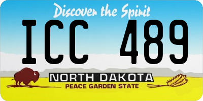 ND license plate ICC489