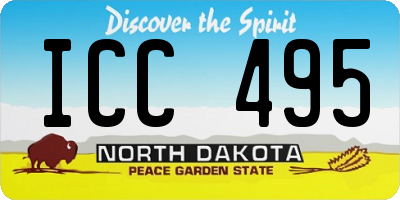 ND license plate ICC495