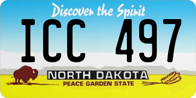 ND license plate ICC497