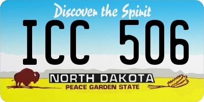 ND license plate ICC506