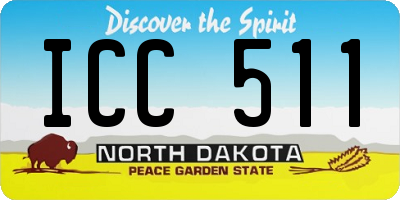 ND license plate ICC511