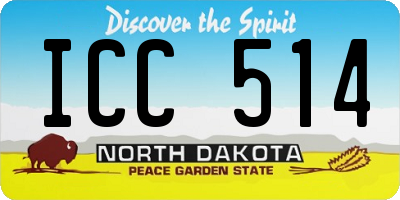 ND license plate ICC514