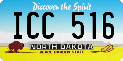 ND license plate ICC516