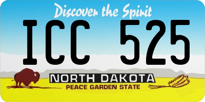 ND license plate ICC525