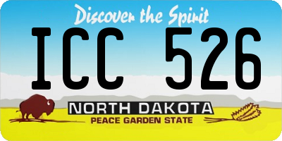ND license plate ICC526