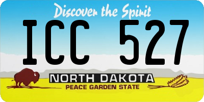 ND license plate ICC527