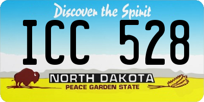 ND license plate ICC528