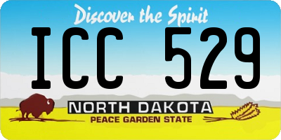 ND license plate ICC529