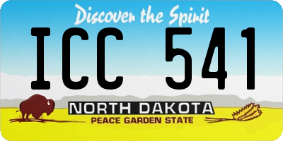 ND license plate ICC541