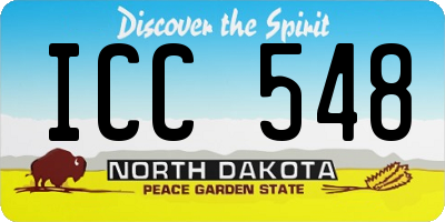 ND license plate ICC548