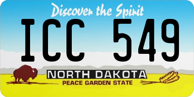 ND license plate ICC549