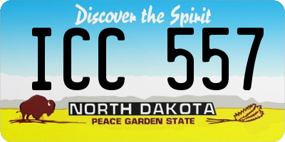 ND license plate ICC557