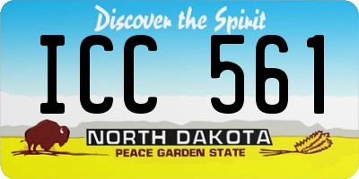 ND license plate ICC561