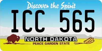 ND license plate ICC565