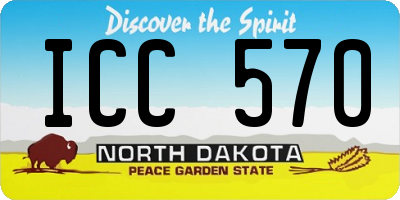 ND license plate ICC570