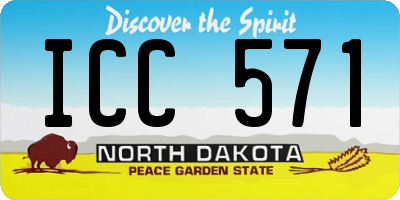 ND license plate ICC571