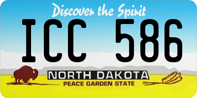 ND license plate ICC586