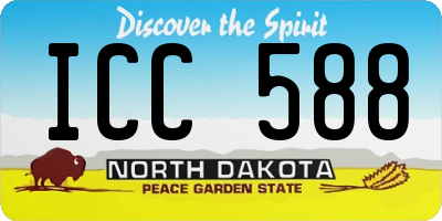 ND license plate ICC588