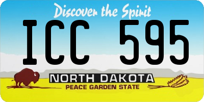 ND license plate ICC595