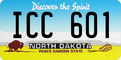 ND license plate ICC601