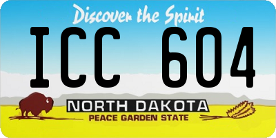 ND license plate ICC604