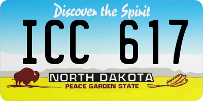 ND license plate ICC617