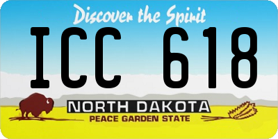 ND license plate ICC618