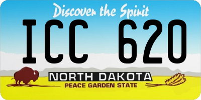 ND license plate ICC620