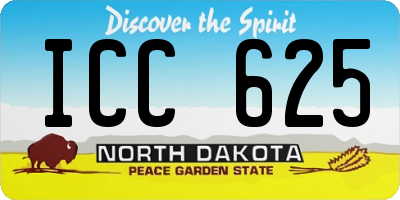 ND license plate ICC625