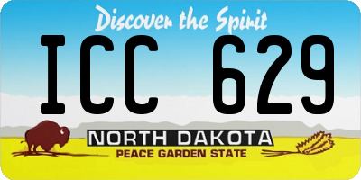 ND license plate ICC629