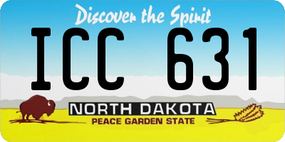 ND license plate ICC631