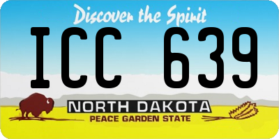 ND license plate ICC639