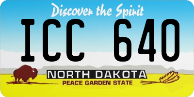 ND license plate ICC640