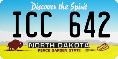 ND license plate ICC642