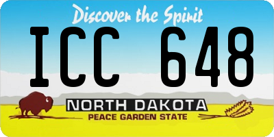 ND license plate ICC648