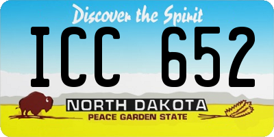 ND license plate ICC652