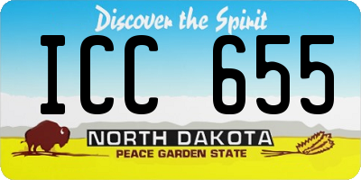ND license plate ICC655