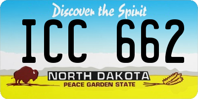 ND license plate ICC662