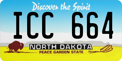 ND license plate ICC664