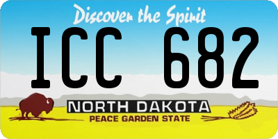 ND license plate ICC682