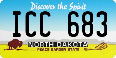 ND license plate ICC683