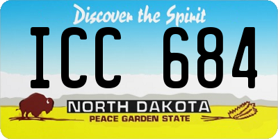 ND license plate ICC684