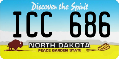 ND license plate ICC686